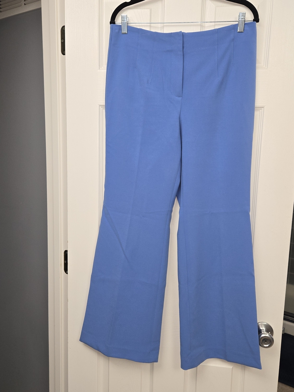 Talbots Providence Pant Periwinkle Cornflower Blue Flare Leg Trousers Petite 10P